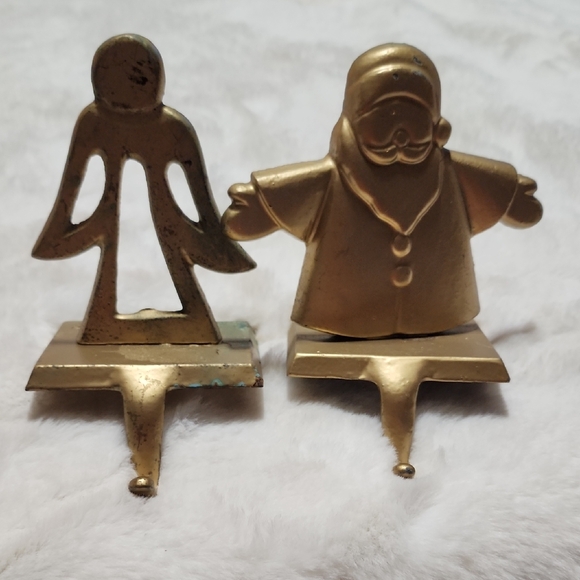 Santa Claus & Angel HEAVYWEIGHT Stockings Holders. - Picture 1 of 7